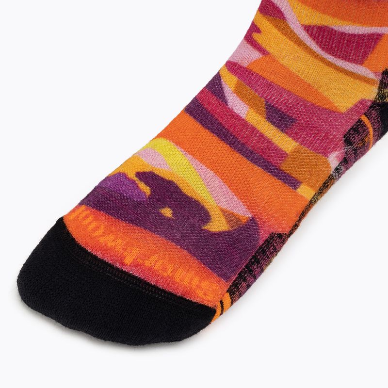 Smartwool Damen Trekkingsocken Hike Light Cushion Bear Country Print Crew orange-rost 3