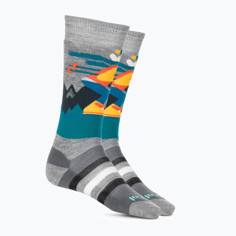 Smartwool Kindersocken Wintersport Full Cushion Mountain Moose Pattern OTC hellgrau