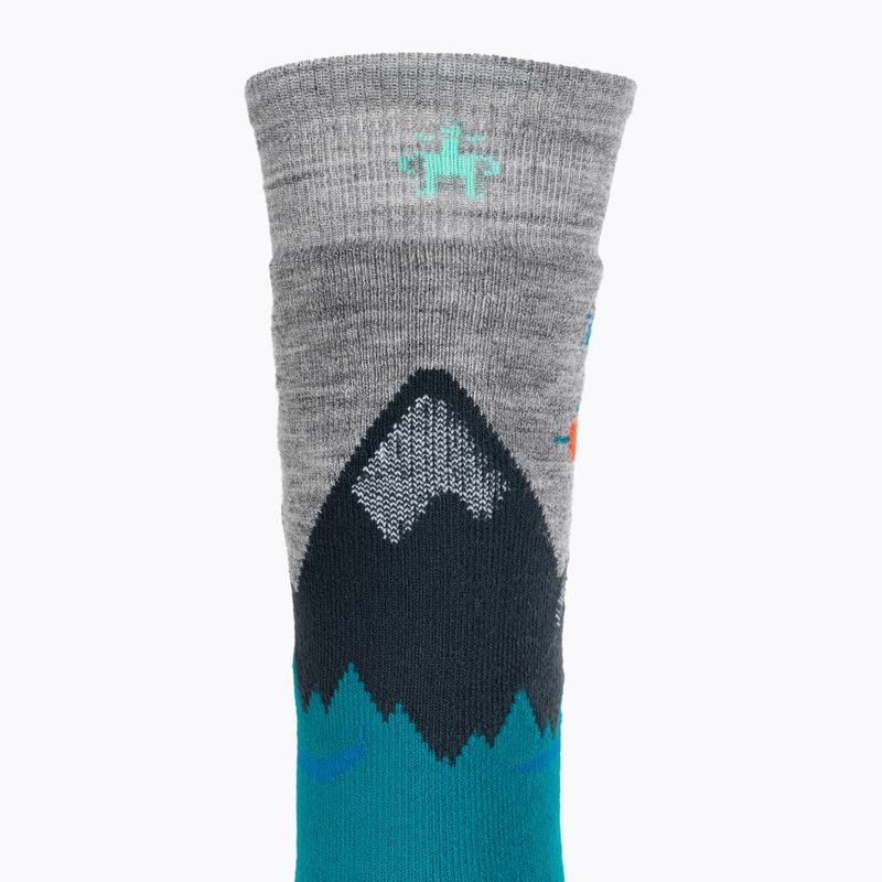 Smartwool Kindersocken Wintersport Full Cushion Mountain Moose Pattern OTC hellgrau