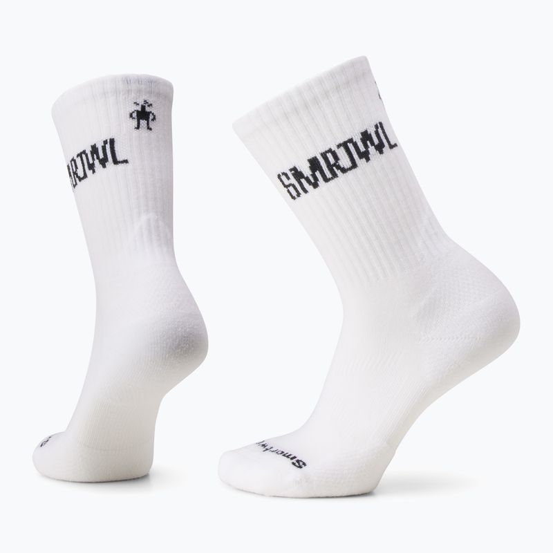 Smartwool Athletic SMRTWL Logo Crew Trekkingsocken weiß