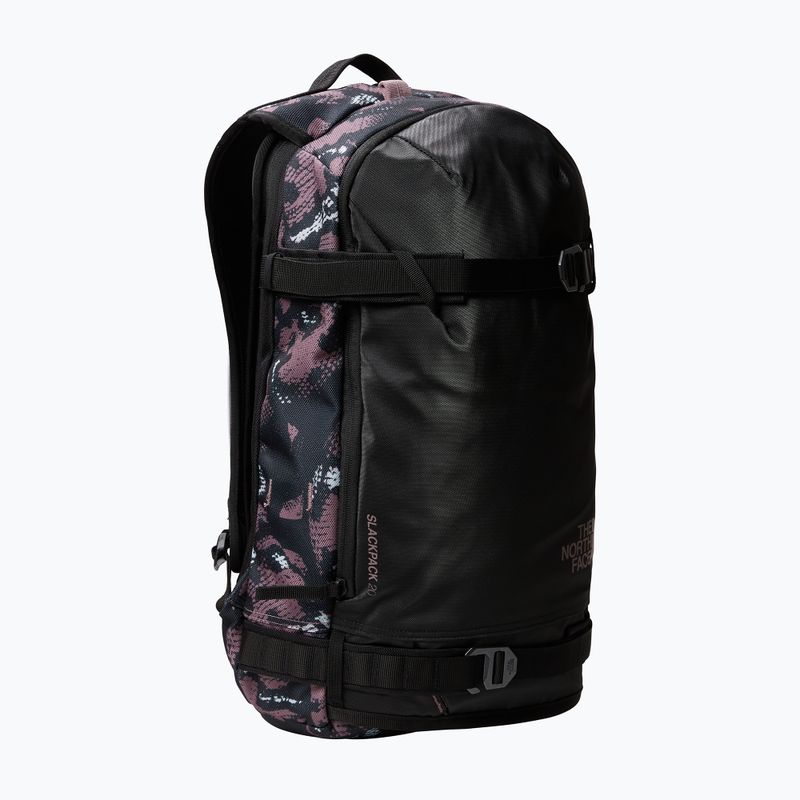 Damen-Snowboard-Rucksack The North Face Slackpack 2.0 20 l rehgrau Schlangenbeschwörer-Druck/schwarz/rehgrau