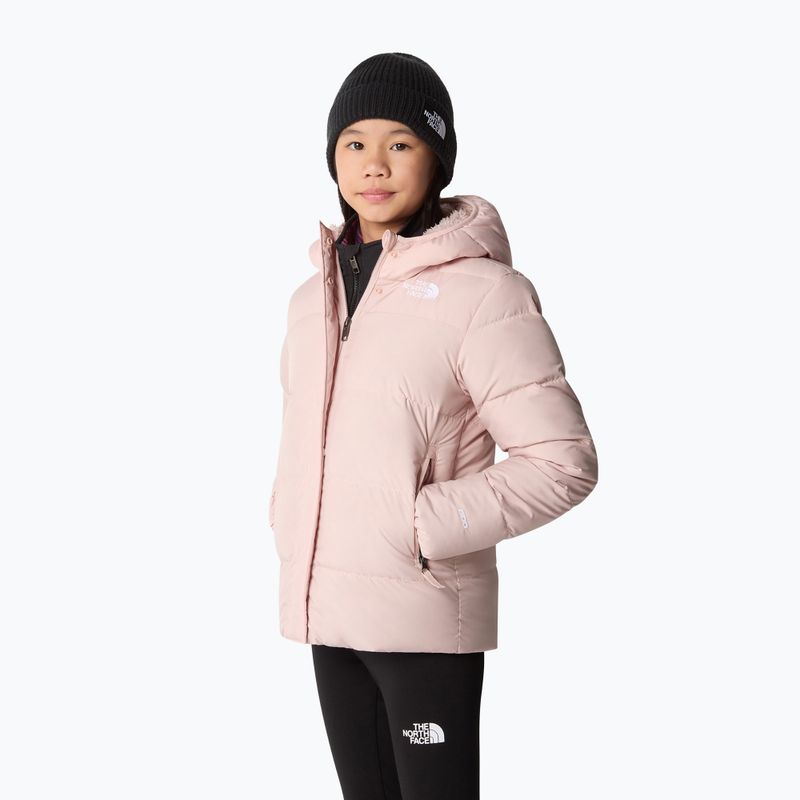 Kinder Daunenjacke The North Face North Down Fleece Parka rosa Moos 4