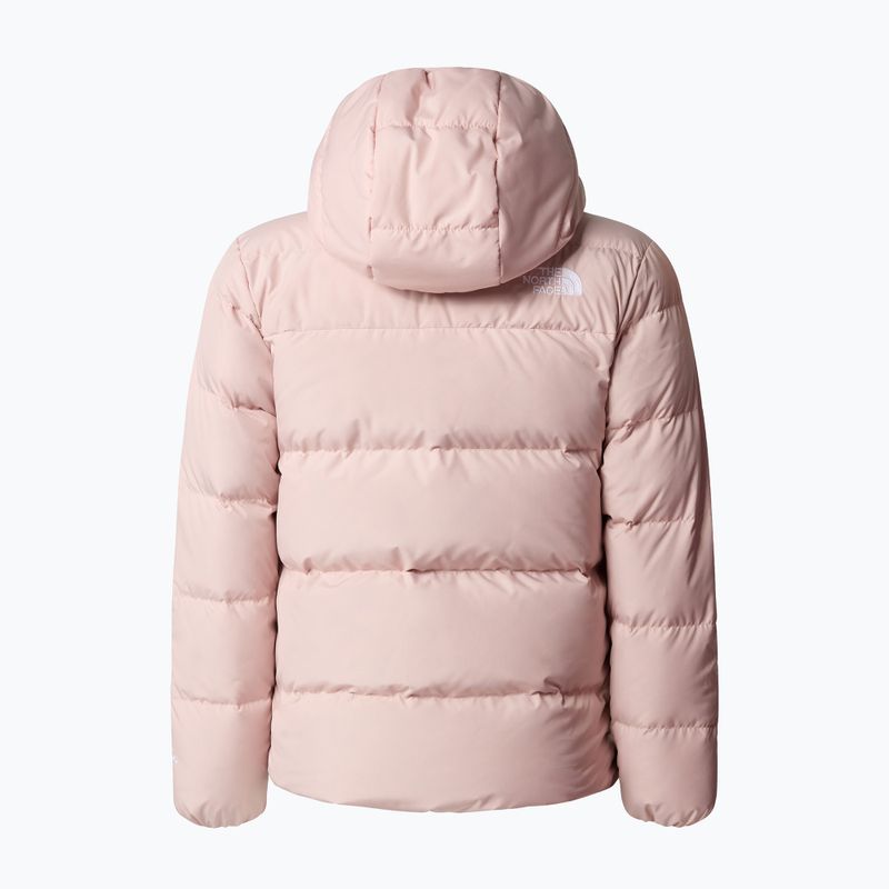 Kinder Daunenjacke The North Face North Down Fleece Parka rosa Moos 2