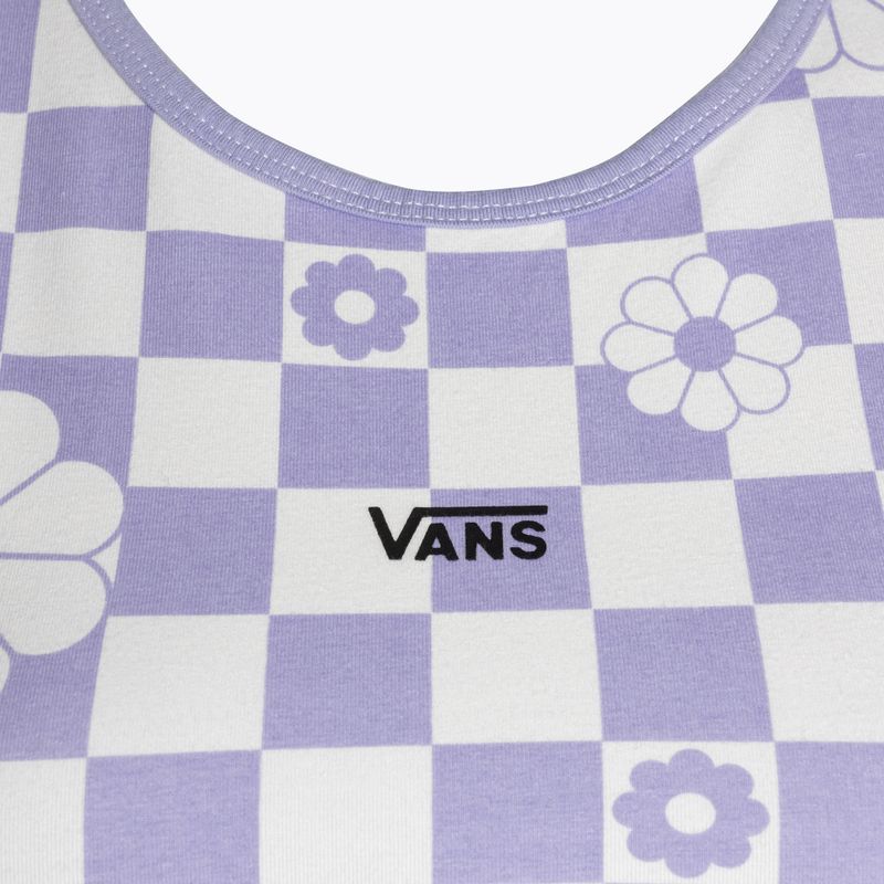 Top Damen Vans Longline Racerback Bralette Floral checkerboard/sweet lavender 3