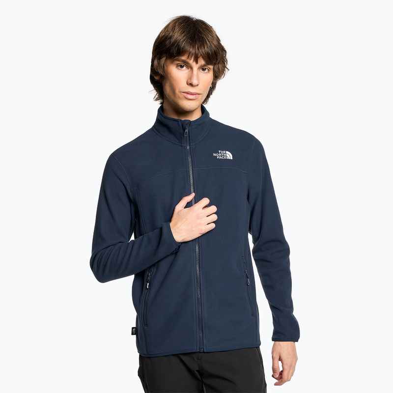 Herren Fleece-Sweatshirt The North Face 100 Glacier Full Zip summit navy