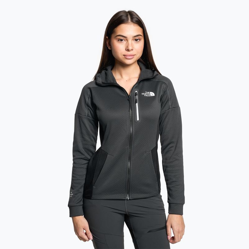 Damen-Trekking-Sweatshirt The North Face Ma Lab Fz Hoodie asphaltgrau/schwarz