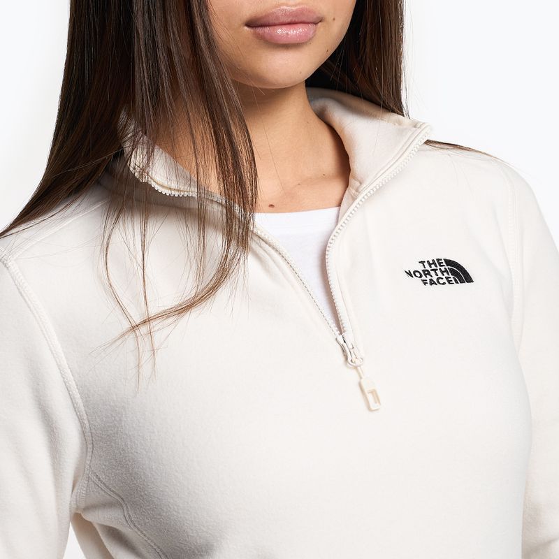 Damen Fleece-Sweatshirt The North Face 100 Glacier 1/4 Zip gardenia weiß 3