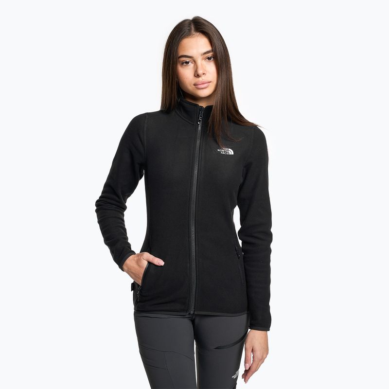 Damen Fleece-Sweatshirt The North Face 100 Glacier Fz schwarz