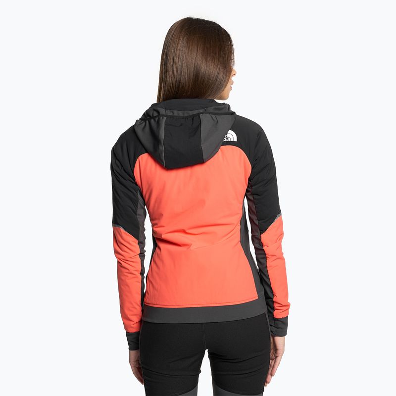 Damen Daunenjacke The North Face Dawn Turn Hybrid Ventrix Hoodie strahlend orange/schwarz/asphaltgrau 2