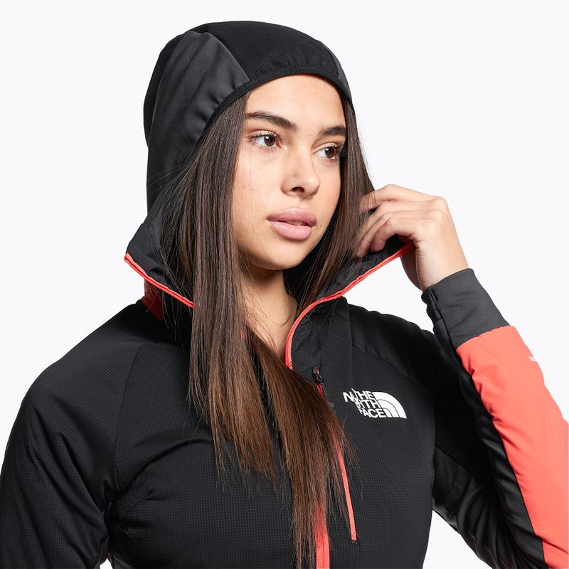 Damen Daunenjacke The North Face Dawn Turn Hybrid Ventrix Hoodie strahlend orange/schwarz/asphaltgrau 4