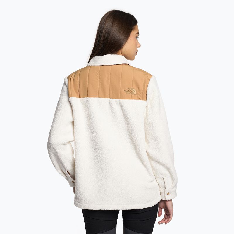 Damenpullover The North Face Cragmont Fleece Shacket gardenia white/almond butter 2
