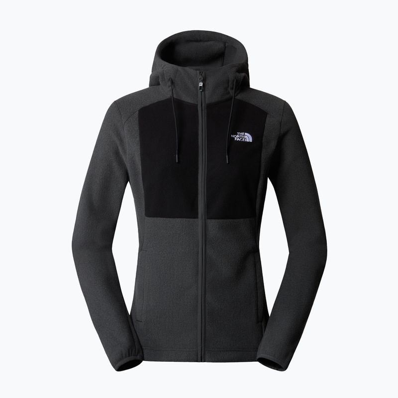 Women's The North Face Homesafe Full Zip Fleece Hoodie schwarz/asphaltgrau gestreift/schwarz 5