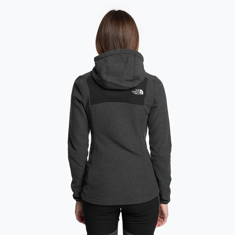 Women's The North Face Homesafe Full Zip Fleece Hoodie schwarz/asphaltgrau gestreift/schwarz 2