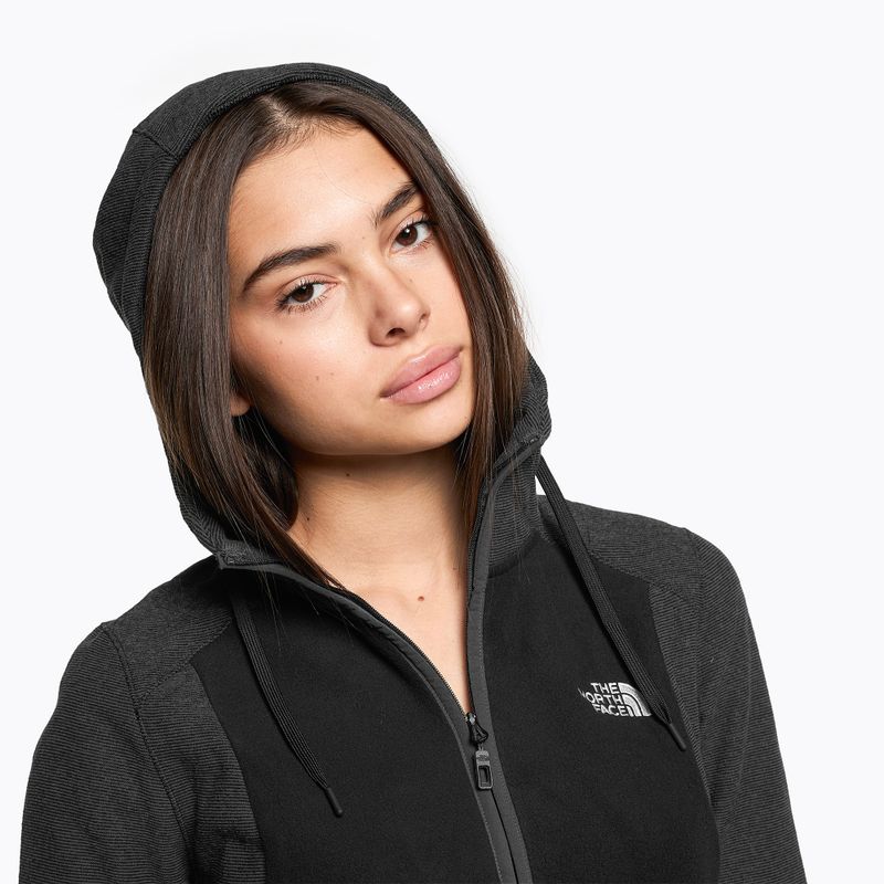 Women's The North Face Homesafe Full Zip Fleece Hoodie schwarz/asphaltgrau gestreift/schwarz 4