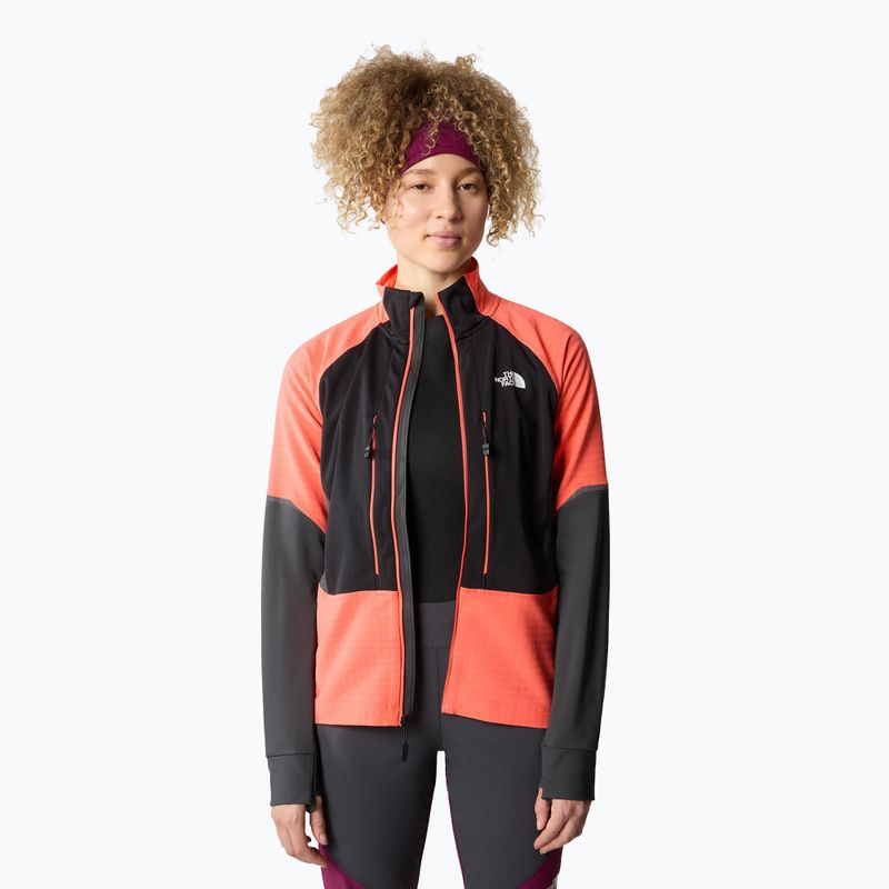 Damen Softshelljacke The North Face Dawn Turn Softshell schwarz/radiant orange/asphalt grau