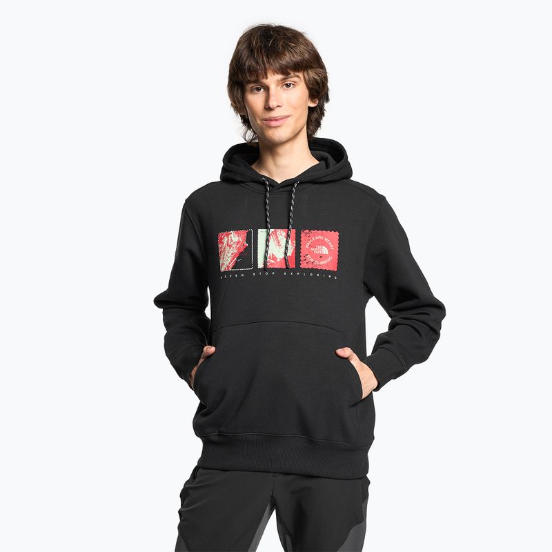 Herren The North Face Outdoor Grafik Hoodie schwarz