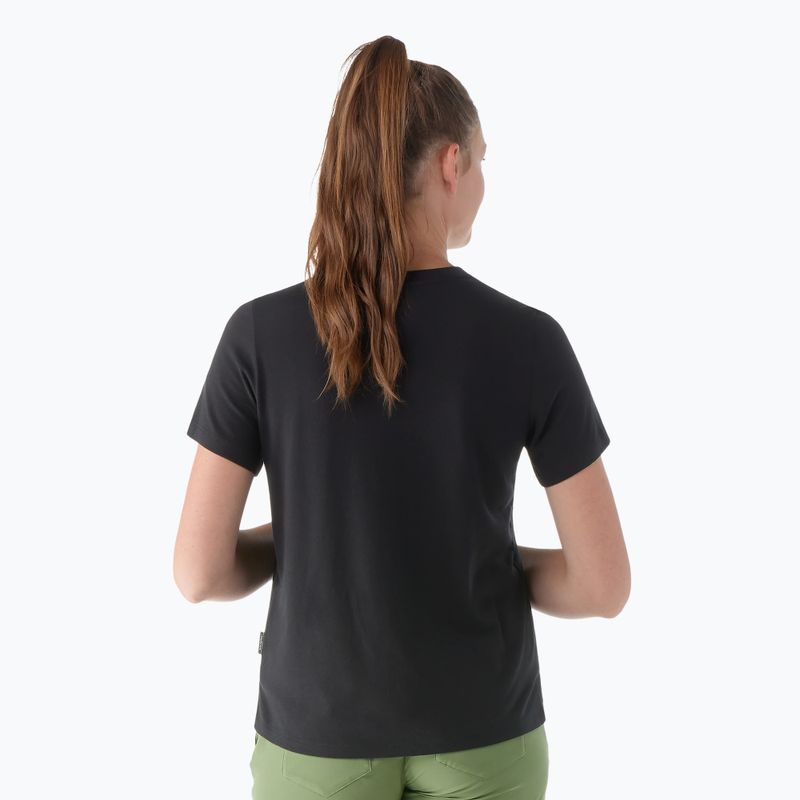 Damen Smartwool Perfect Crew Kurzarm-Trekking-T-Shirt schwarz 2