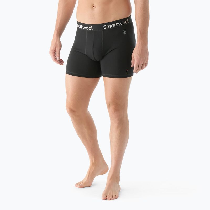 Thermoaktive Boxershorts Herren Smartwool Everyday Merino Boxer Brief Boxed black 2