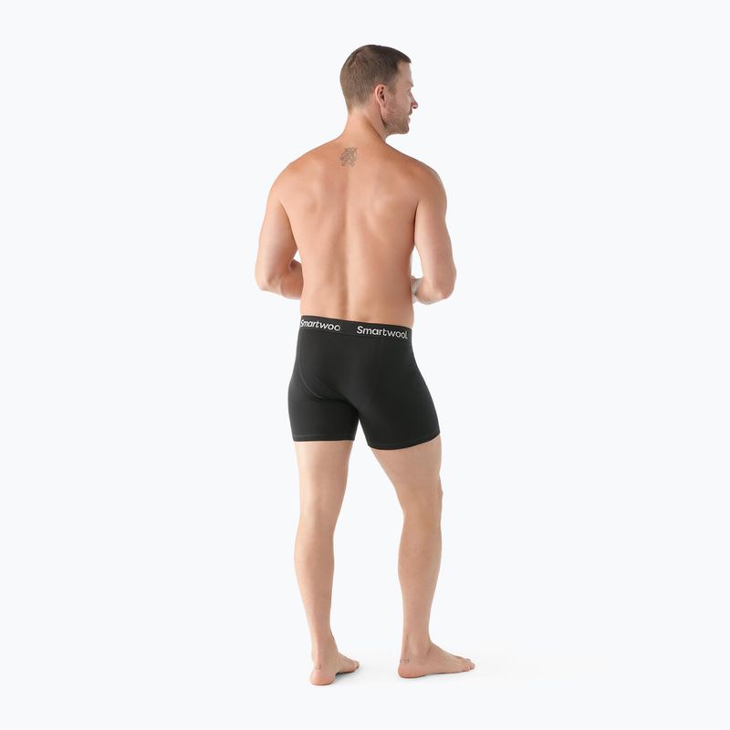 Thermoaktive Boxershorts Herren Smartwool Everyday Merino Boxer Brief Boxed black 3