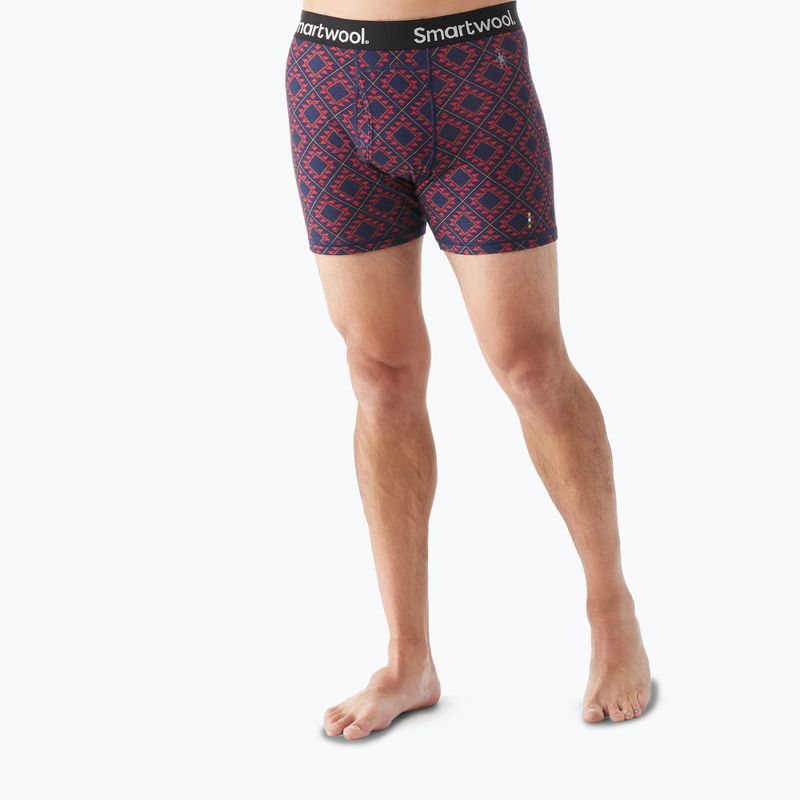 Smartwool Merino Print Boxershorts für Männer scharlachrot Thermo-Boxershorts 2