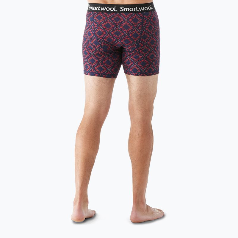 Smartwool Merino Print Boxershorts für Männer scharlachrot Thermo-Boxershorts 3