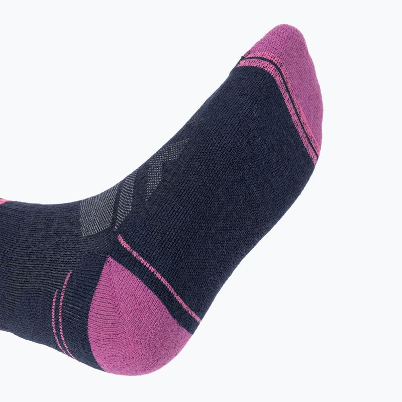 Trekking Socken Damen Smartwool Hike Light Cushion Tube Stripe Crew deep navy/power pink