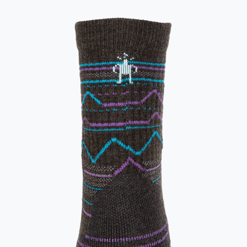 Trekking Socken Damen Smartwool Hike Light Cushion Mountain Range Pattern Crew chestnut 3