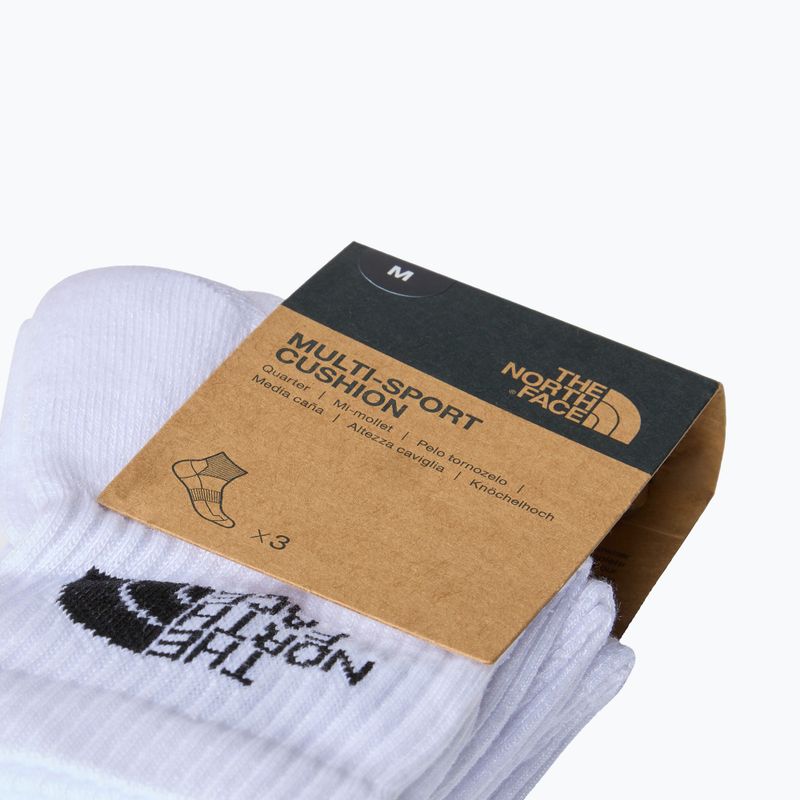 Trekking Socken The North Face Multi Sport Cush Quarter Sock 3 Paar white 3