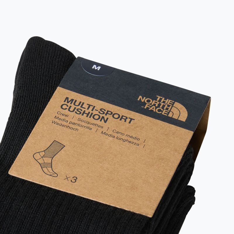 Trekking Socken The North Face Multi Sport Cush Crew Sock 3 Paar black 3