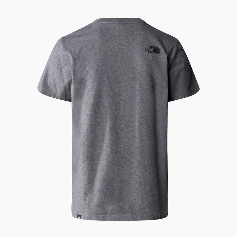 Männer The North Face einfache Kuppel Tee mittel grau Heidekraut T-Shirt 6