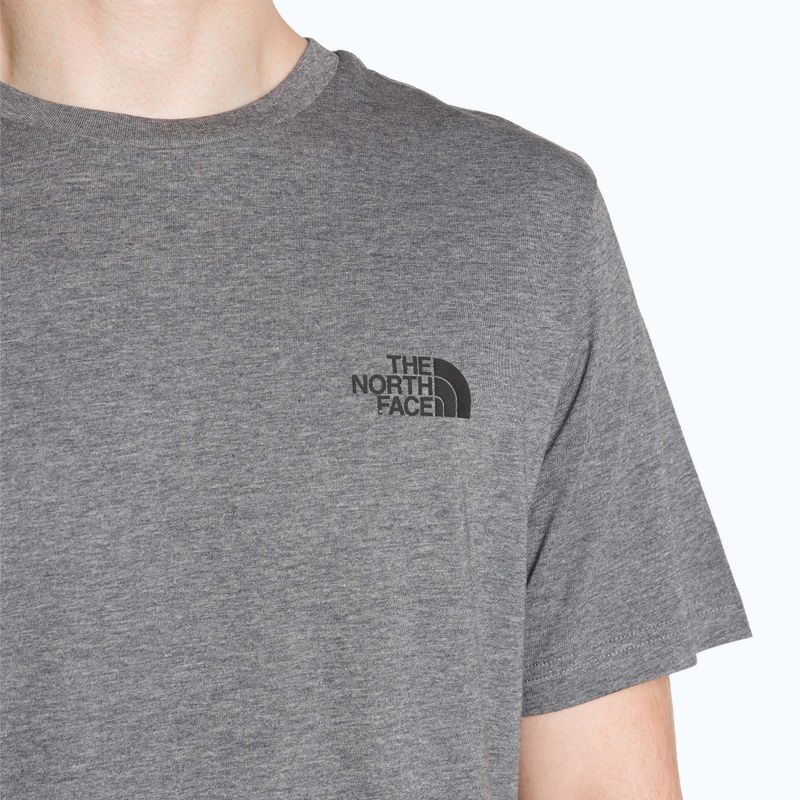 Männer The North Face einfache Kuppel Tee mittel grau Heidekraut T-Shirt 3