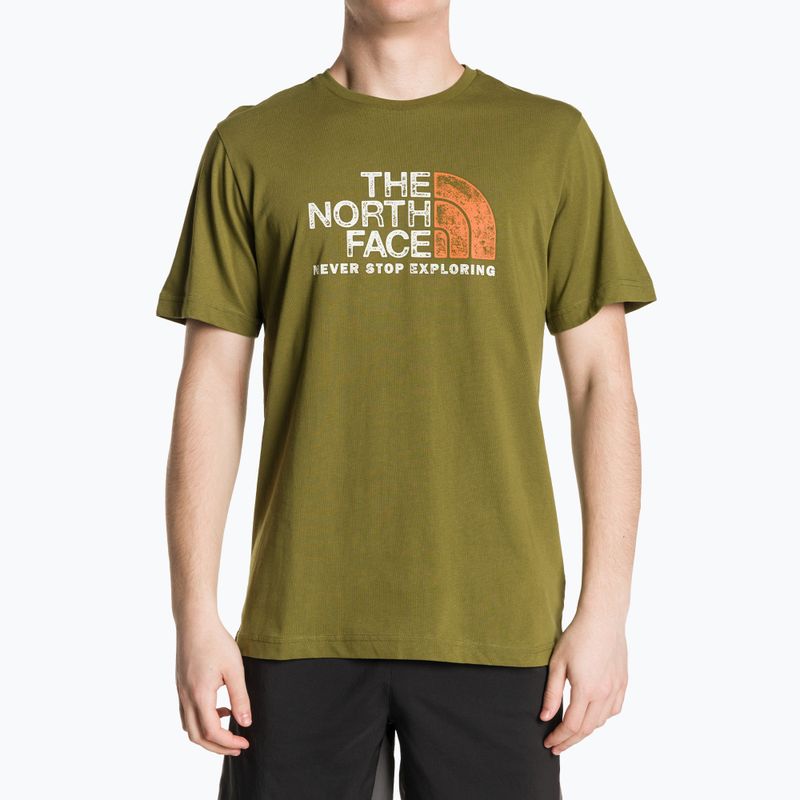 Herren The North Face Rust 2 Wald-Olive T-shirt
