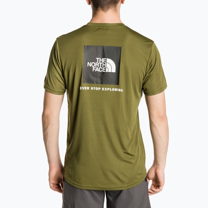 Herren Trainings-T-Shirt The North Face Reaxion Red Box Wald-Olive 2