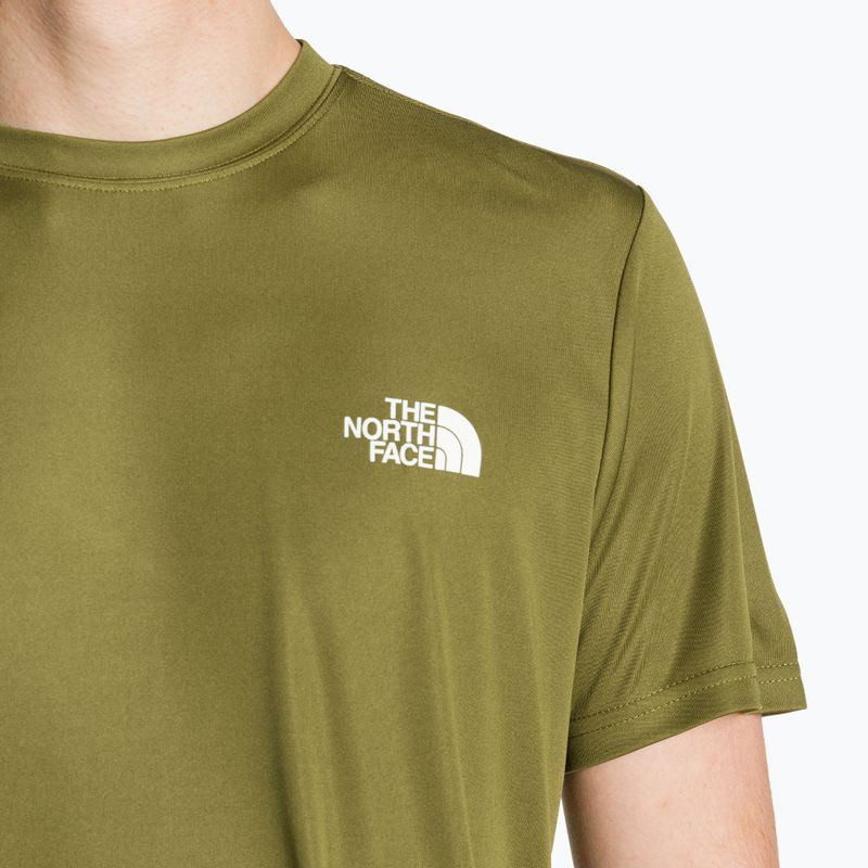 Herren Trainings-T-Shirt The North Face Reaxion Red Box Wald-Olive 3