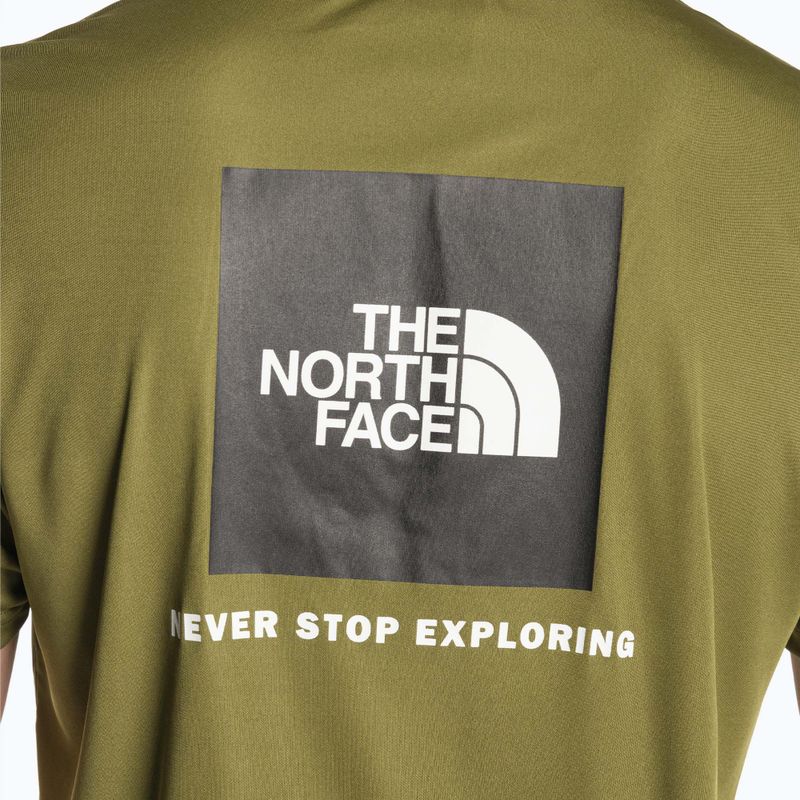 Herren Trainings-T-Shirt The North Face Reaxion Red Box Wald-Olive 4