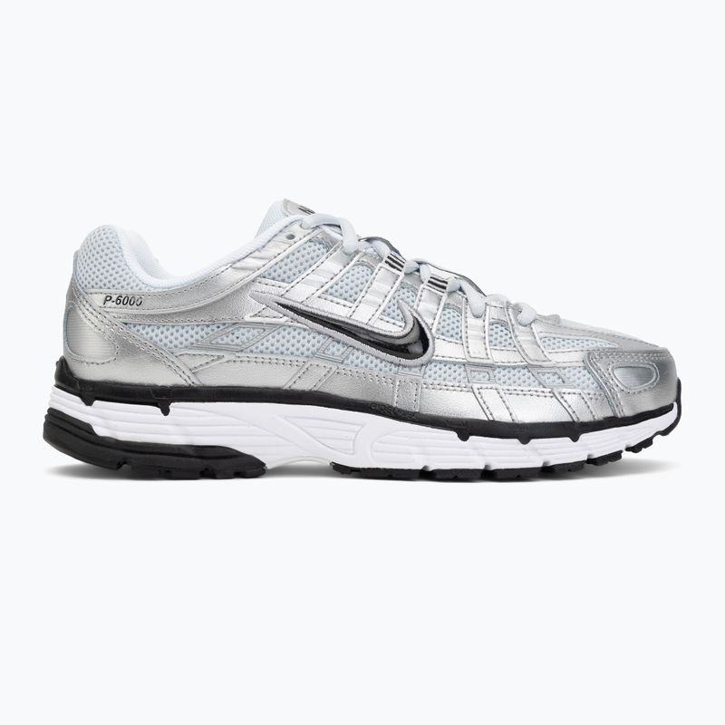 Damen Sneaker Nike P-6000 white/metallic silver/black 2