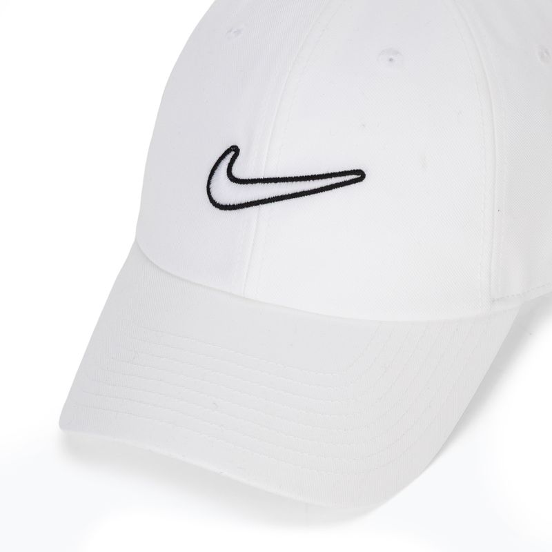 Basecap Nike Club Unstructured Swoosh white/white 3