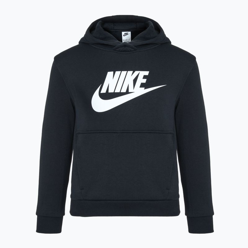 Kinder Nike Club Fleece Hoodie schwarz/weiss