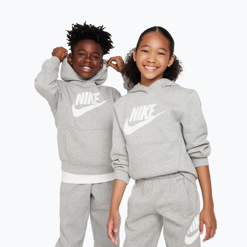 Kinder-Hoodie Nike Club Fleece Hoodie dark grey heather/white 4