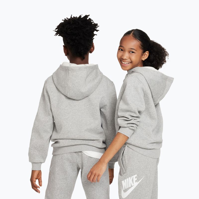 Kinder-Hoodie Nike Club Fleece Hoodie dark grey heather/white 6
