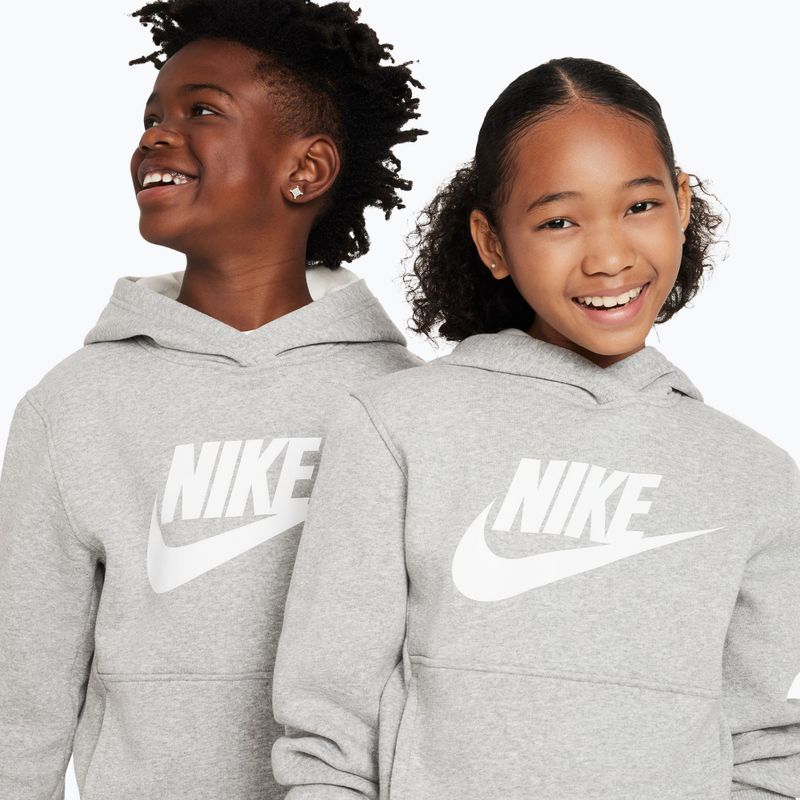 Kinder-Hoodie Nike Club Fleece Hoodie dark grey heather/white 7