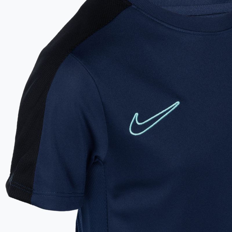 Nike Dri-Fit Academy23 midnight navy/schwarz/hyper türkis Kinder Fußballtrikot 3