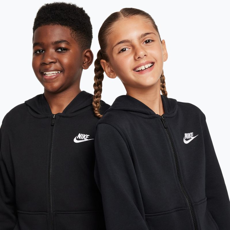 Kinder-Sweatshirt Nike Club Fleece black/white 4