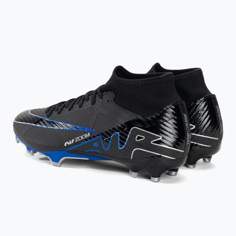 Nike Zoom Mercurial Superfly 9 Academy MG Fußballschuhe schwarz/chrom/hyper real 3
