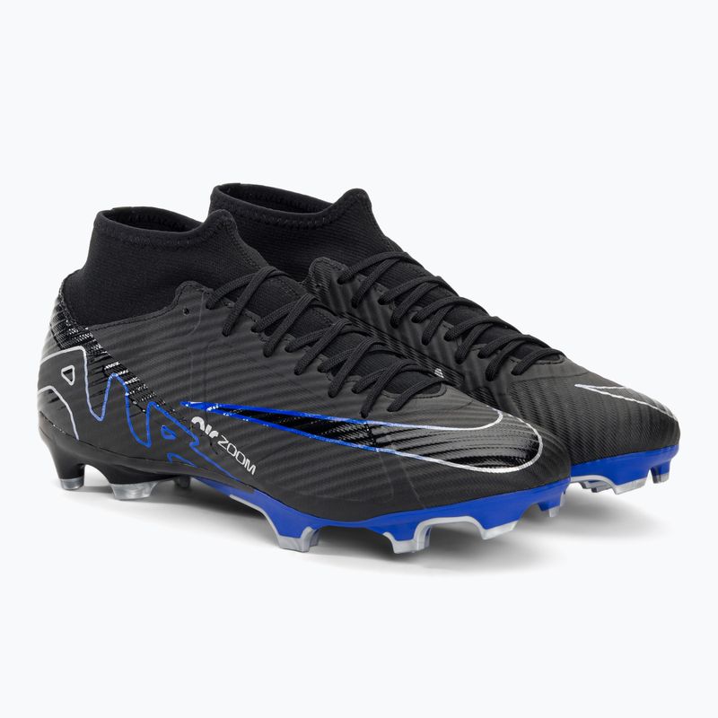 Nike Zoom Mercurial Superfly 9 Academy MG Fußballschuhe schwarz/chrom/hyper real 4