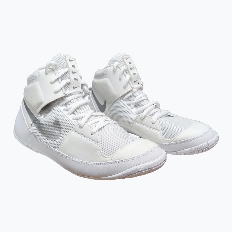 Nike Fury weiß/metallisch silberne Ringerschuhe 5