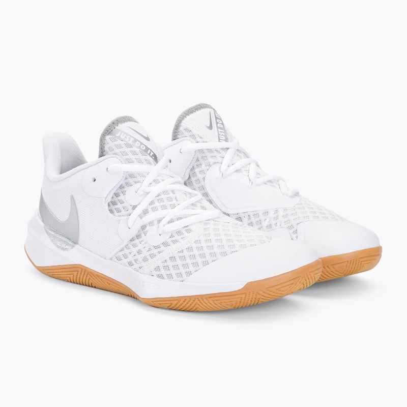 Nike Zoom Hyperspeed Court SE Volleyballschuhe weiß/metallic silber gum 4