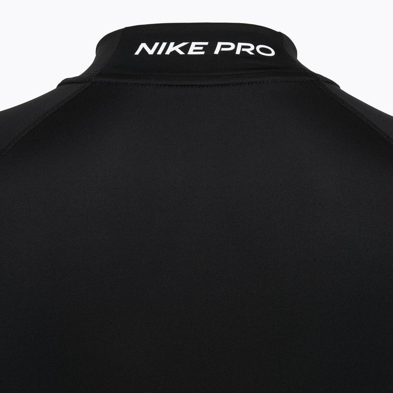 Herren Nike Pro Dri-Fit Mock-Neck Trainings-Longsleeve schwarz/weiss 9