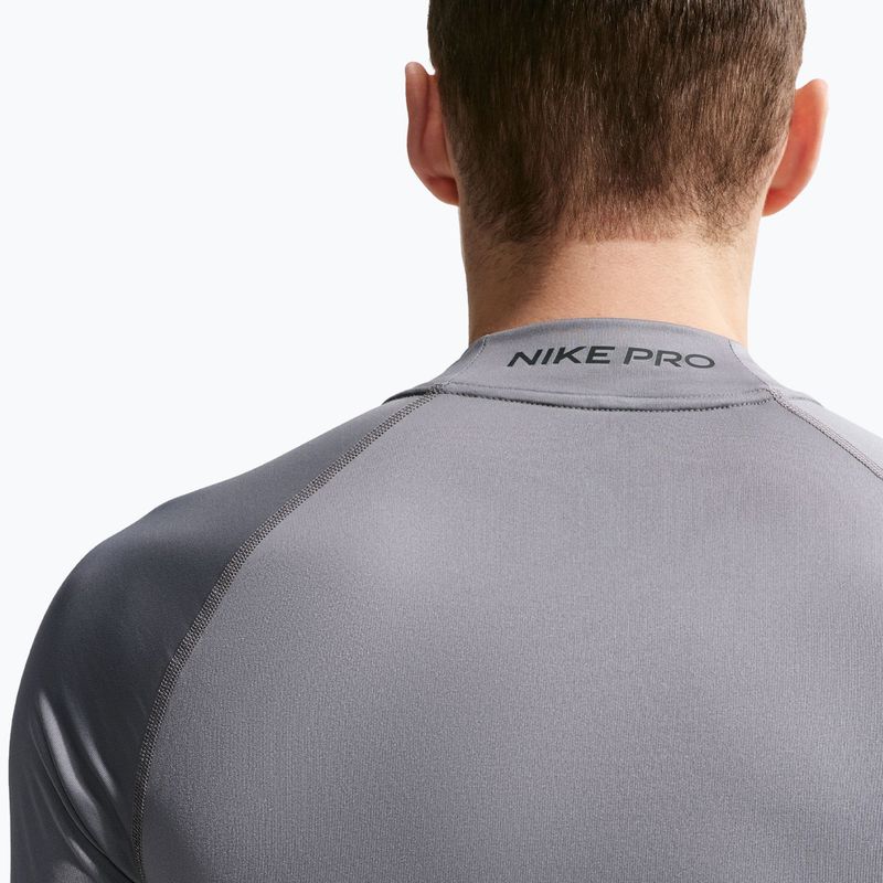 Herren-Trainingslangarmshirt Nike Pro Dri-Fit Mock-Neck smoke grey/black 6