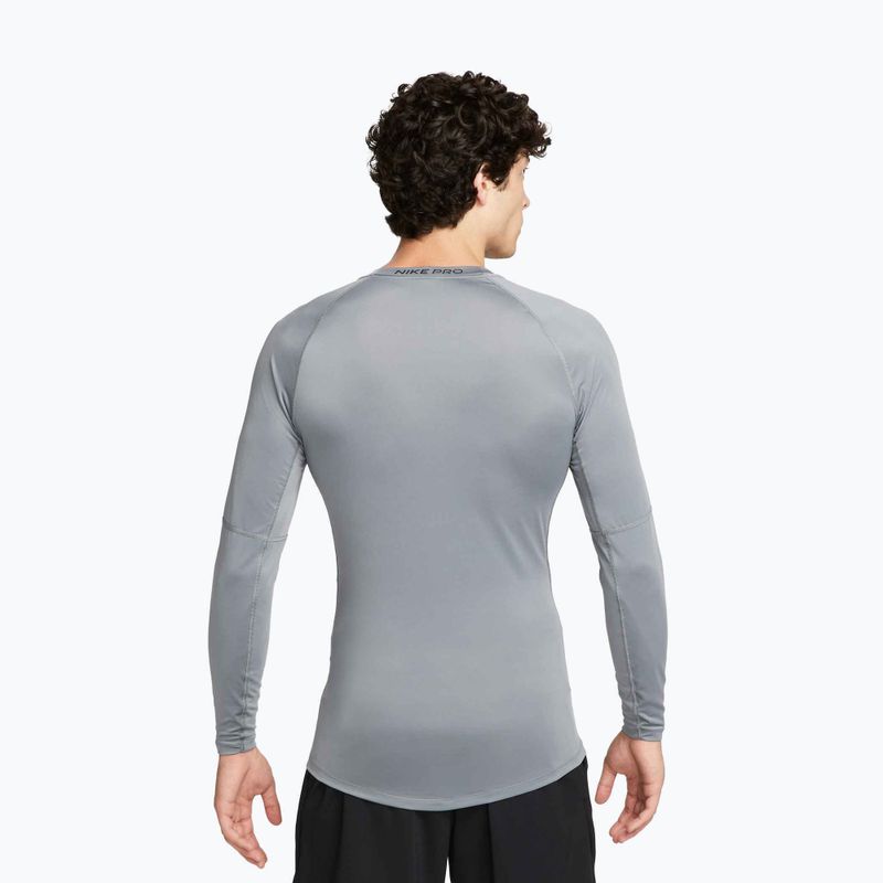 Herren-Trainings-Longsleeve Nike Pro Dri-Fit Tight Fitness smoke grey/black 3
